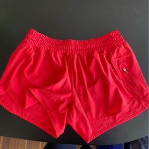 Lululemon Tracker Short V 4” Size 10 Red